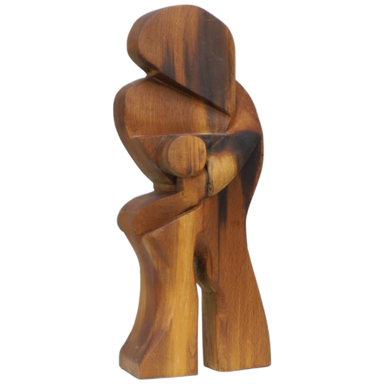 Wooden Sculpture – Attributed To Danish Modernism, 1970s 1