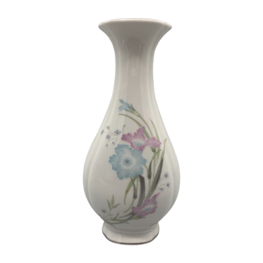 Vaas Vintage Wit Pastelkleurige Bloemen China 1