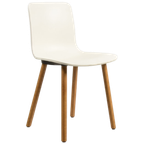Vitra Hal Design Kantinestoel, Wit, 4-Poot Onderstel thumbnail 1