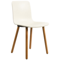 Vitra Hal Design Kantinestoel, Wit, 4-Poot Onderstel