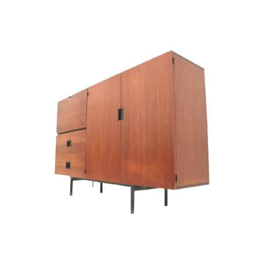 Vintage Dressoir / Wandmeubel Model Cu09 Uit De Japanse Serie Van Cees Braakman Van Pastoe Uit De 1