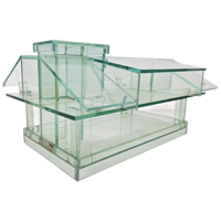 Vintage Glazen Designobject Modernist Modelhuis Uniek Glas