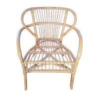 Rotan Stoel, Lichte Kleur In Perfecte Staat