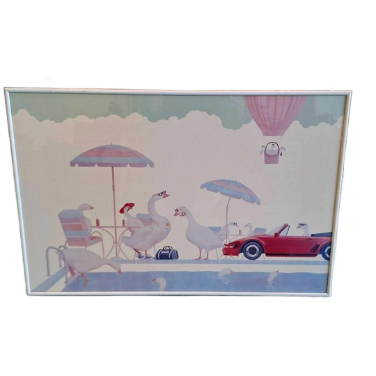 Vintage Lithografie Gloria Eriksen Single's Pond 1