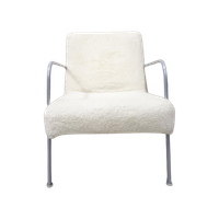 * Retro Fauteuil Met Teddy Stof Bekleed