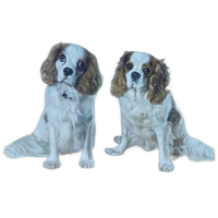 Schilderij Van 2 Cavalier King Charles Spaniels