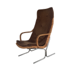 Dirk Van Sliedregt For Gebroeders Jonkers - Rattan / Wicker Lounge Chair With Cushion - thumbnail 1