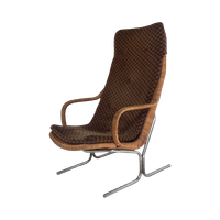 Dirk Van Sliedregt For Gebroeders Jonkers - Rattan / Wicker Lounge Chair With Cushion -