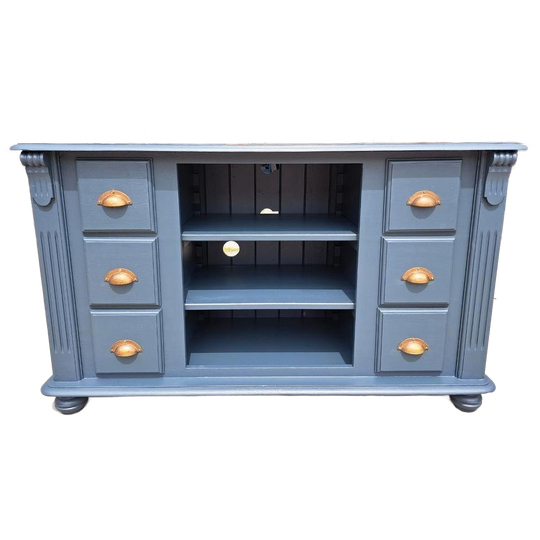 Grijze Grenen Ladekast Refurbished 1