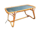 Rotan Bamboe Vintage Salontafel Wolkglas thumbnail 1
