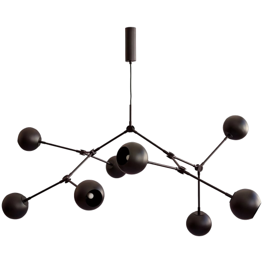 101 Copenhagen | Drop Chandelier Globe Big (5m) - Burned Black 1