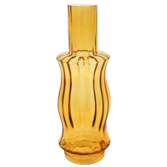 Vintage Glazen Lampenkap Amber 1
