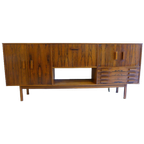 Prachtig Vintage Palissander Highboard Buffet 242 Cm thumbnail 1