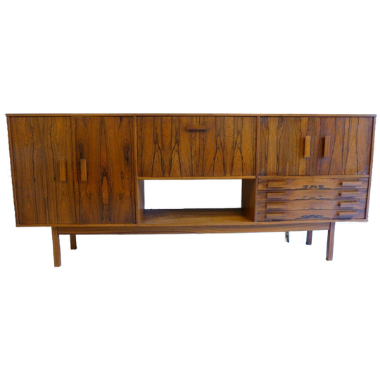 Prachtig Vintage Palissander Highboard Buffet 242 Cm 1