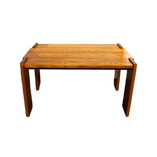 Robuuste Vintage Gelakte Grenenhouten Tafel 1