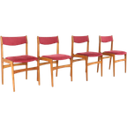 Set 4 Erik Buch Model 89 Stoelen Eetkamerstoelen 'tjele' Vintage thumbnail 1