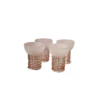 Art Deco Waterglazen/Sapglazen Gouden Randje (Set Van Vier)