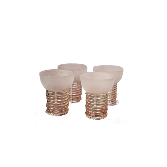 Art Deco Waterglazen/sapglazen Gouden Randje (set Van Vier) 1
