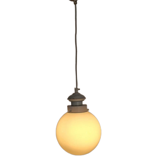 Vintage Opaline Globe Lamp 1