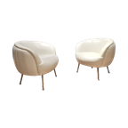 Set Of 2 Vintage Armchairs 1980s thumbnail 1