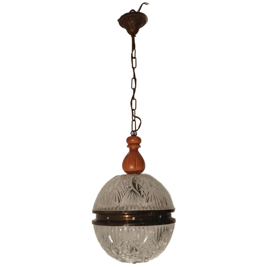 Vintage Hanglamp Diamant Glas 1