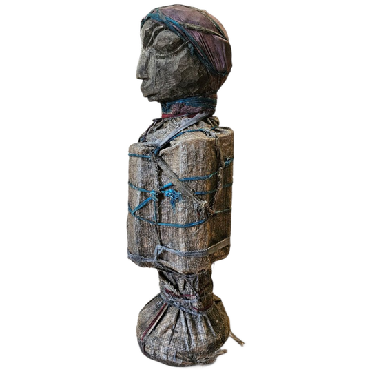 African Sculpture / Multi Material Figure / Height 65 Cm / 1970s 1