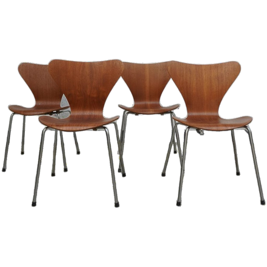 Chairs By Arne Jacobsen For Fritz Hansen Set Of 4, 1960s 1