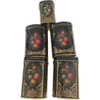 5 X Zeldzame Oude Dozen Blikken Met Stilleven Bloemen thumbnail 1