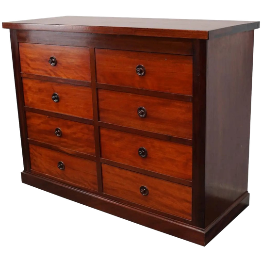 English Mahogany Commode Or Bank Of Drawers, 1930s 1
