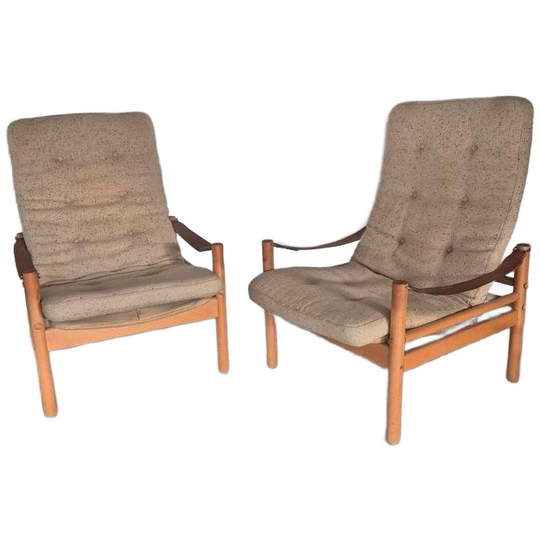 Bror Boije Voor Dux Safari Junker Stoelen Vintage Zweden. 1