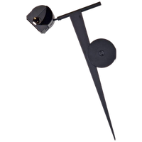 Postmodern Debsch Aster Wandlamp Metaal Spot Italy Zwart ´90