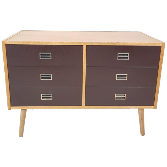 Vintage Deens Ladekastje Bruin | Danish Chestdrawer Brown 1