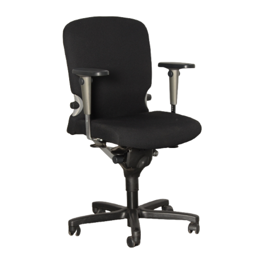 Comforto 77 Bureaustoel, Zwart, 4d Armleggers, Tempur Zitting, Ronde Rug, Opnieuw Gestoffeerd 1