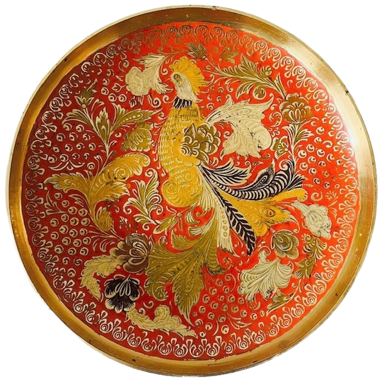 Messing Cloisonne Schaaltje Haan 1950’s 1