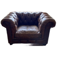 Vintage Chersterfield Club Fauteuil Cognac Leer