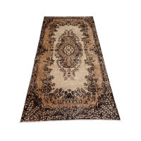 Bruin En Roze Vintage Yuruk Vloerkleed 112 X 207 Cm