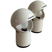 Set Van Twee Vintage 'pac-man' Tafellampen Asteroidi Design