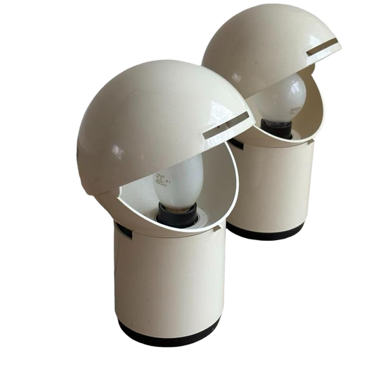 Set Van Twee Vintage 'pac-man' Tafellampen Asteroidi Design 1