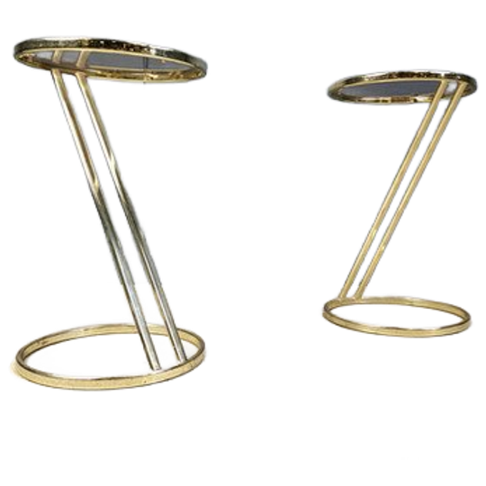Vintage Brass Side Tables - Set Of 2, 1970s 1