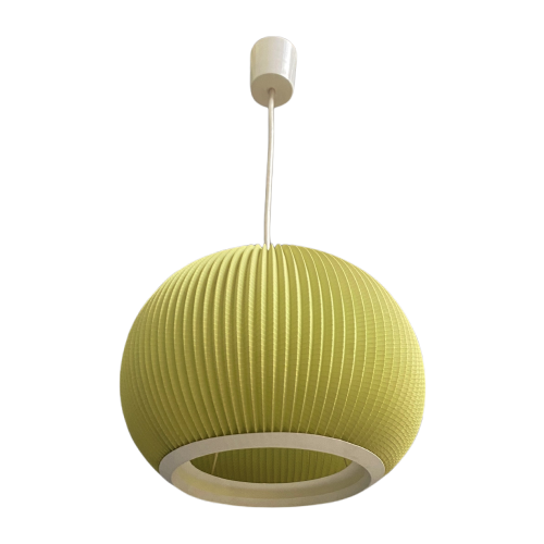 Green Plisse Pendant Lamp Mcm 1960S