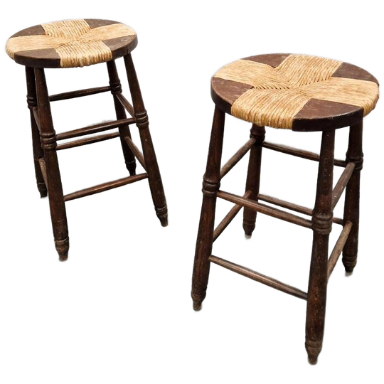 2 Vintage Krukken Barkruk Barkrukken Brutalist 1