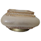 Vintage Plafondlamp Amberkleurig Frosted Glas thumbnail 1
