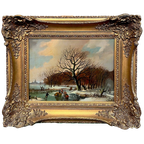 Schilderij "Winterlandschap". thumbnail 1