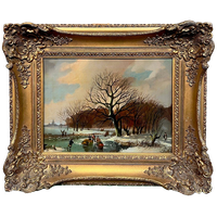 Schilderij "Winterlandschap".