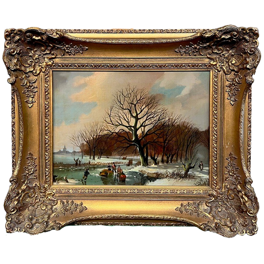 Schilderij "winterlandschap". 1