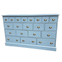 Licht Blauwe Ladekast Refurbished 20 Lades