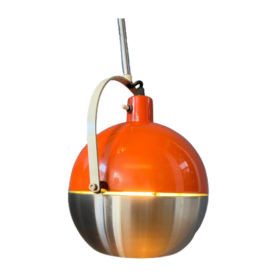 Oranje Mid Century Eyeball Wandlamp / Hengel Light 1
