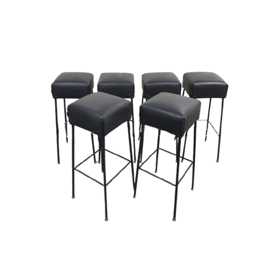 2x Montis Samba Design Barkrukken Zwart Leer 1