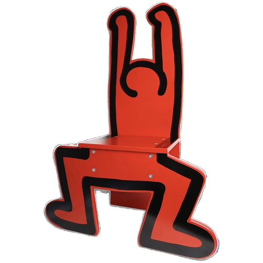 Keith Haring Kinderstoel / Decoratief Object Rood (nieuw!) 1
