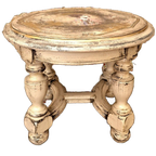 Hout Tafel In Roze / Vintage Look Salontafel/ Uniek Handbeschilderde Tafel thumbnail 1